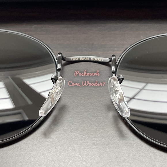 RayBan Round Metal Black Lenses RB3447 Black Frame Unisex New - Picture 6 of 15